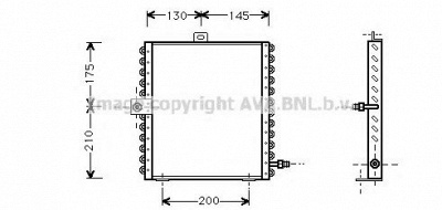 AVA QUALITY COOLING pr5017 -  Конденсатор, кондиционер